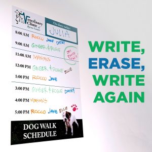 Custom Dry Erase Board Signs with Full-Color Printing of Any Graphics, Made in Grand Rapids MI - Phase3Graphics.com