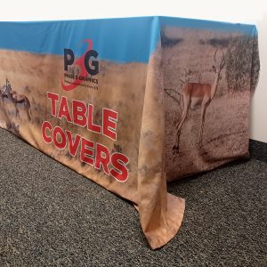 Custom Table Runners, Table Cloths and Table Covers, Full Color Printing, Many Sizes, Custom Made in Grand Rapids MI - Phase3Graphics.com